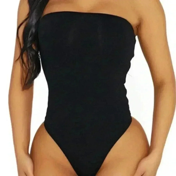 Naked Wardrobe Got Tube Be You Bodysuit NWT Size Large Black - Picture 1 of 6